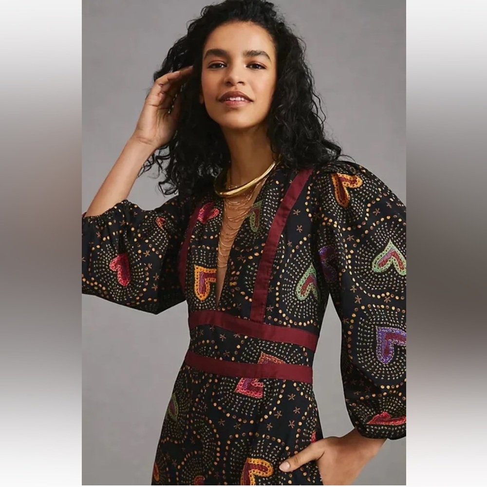 FARM Rio Multicolor Heart Print Jumpsuit - Picture 4 of 5